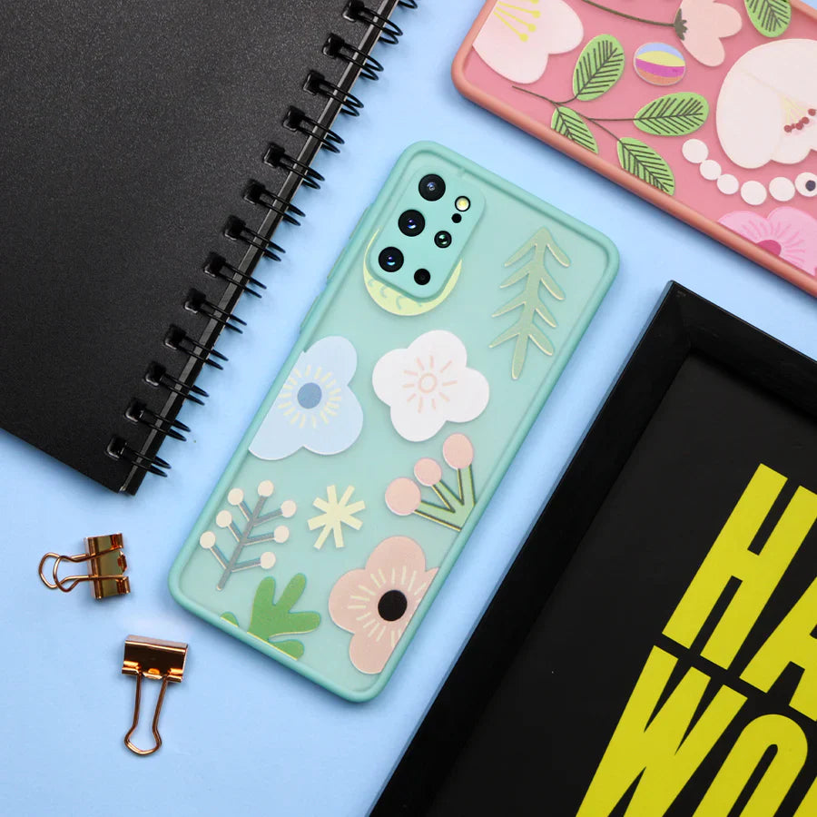 Floral Print Hybrid Matte Anti-shock Case - Samsung