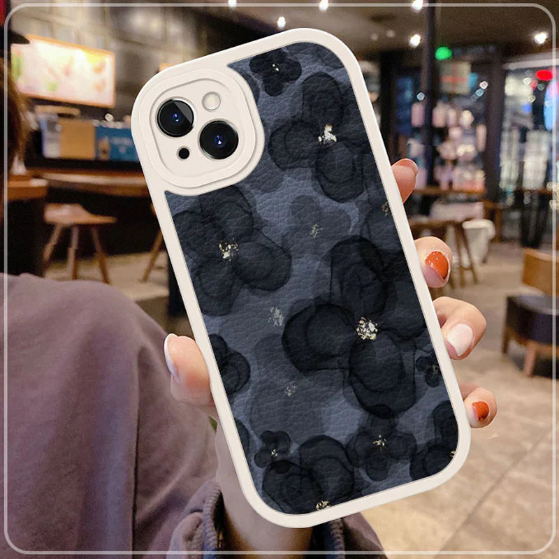 Retro Ink Painting Dark Flowers Case - iPhone