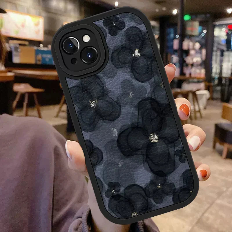 Retro Ink Painting Dark Flowers Case - iPhone