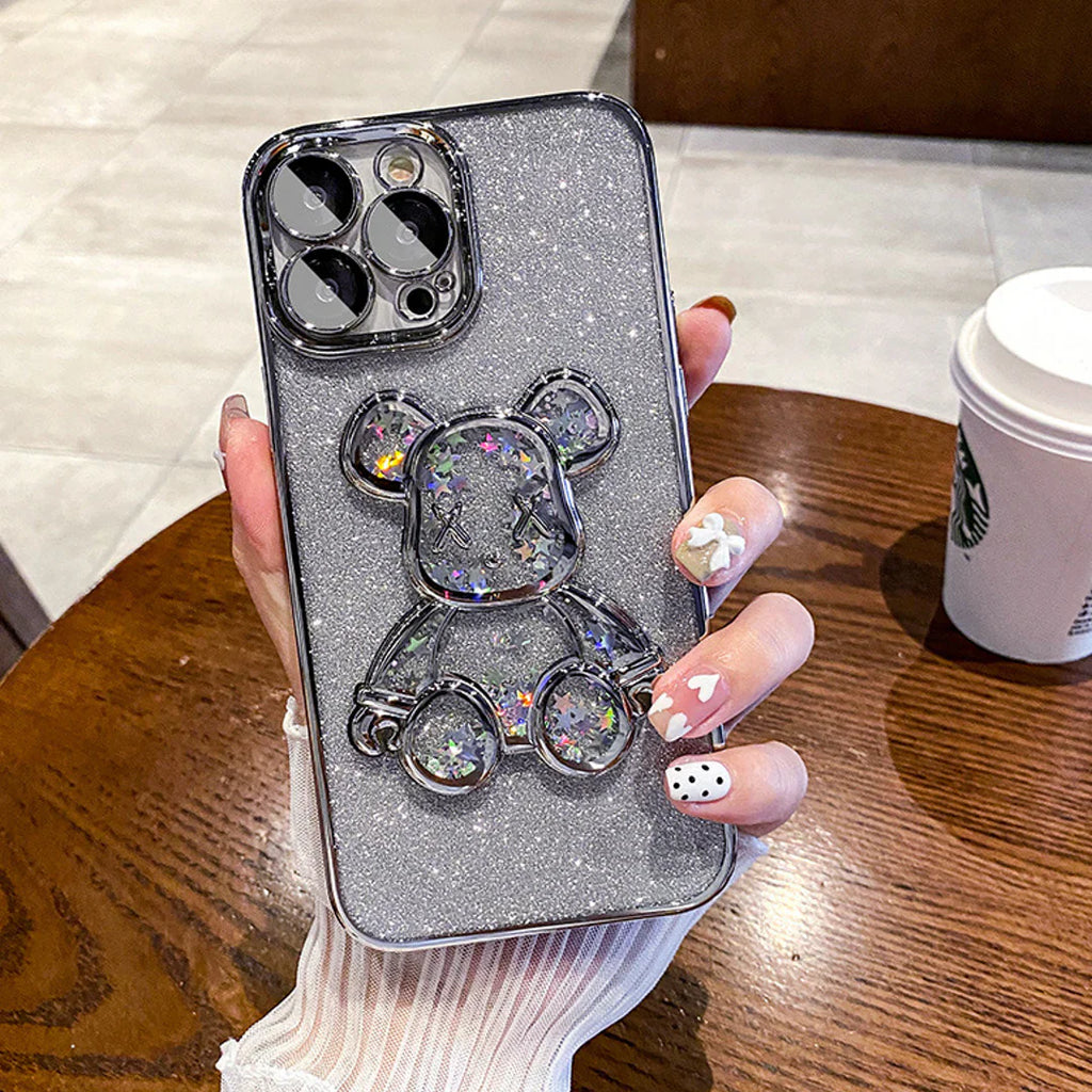 Glitter 3D Bear Protective Case