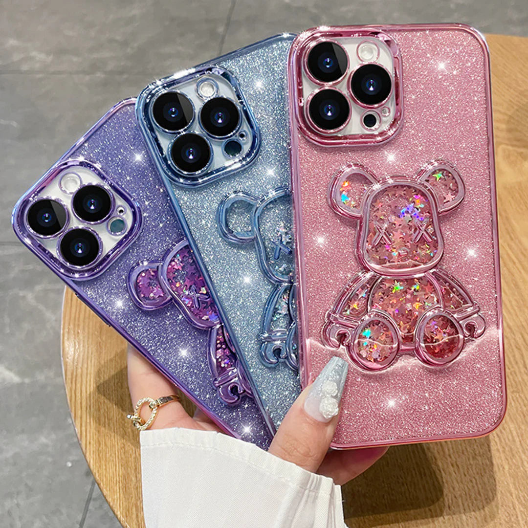 Glitter 3D Bear Protective Case