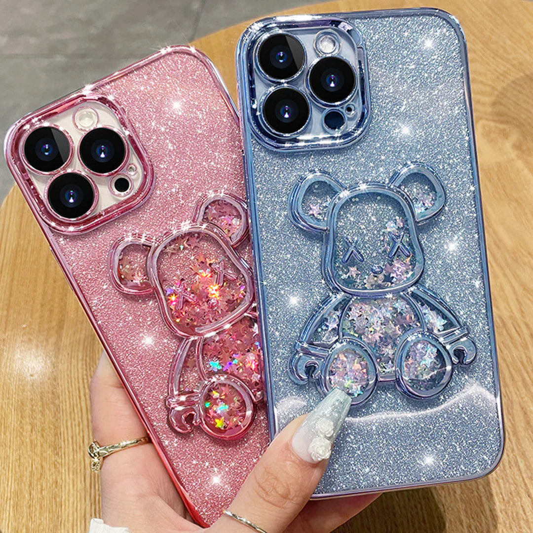 Glitter 3D Bear Protective Case