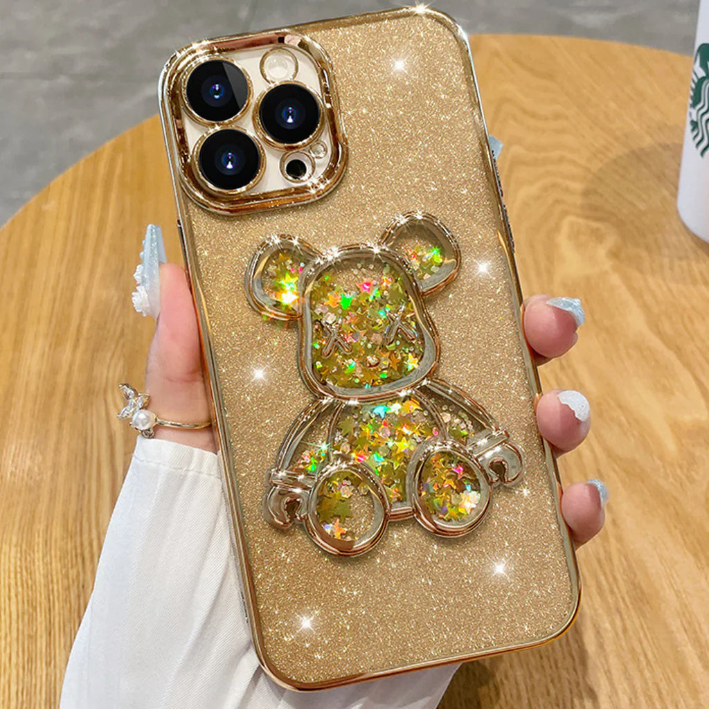 Glitter 3D Bear Protective Case