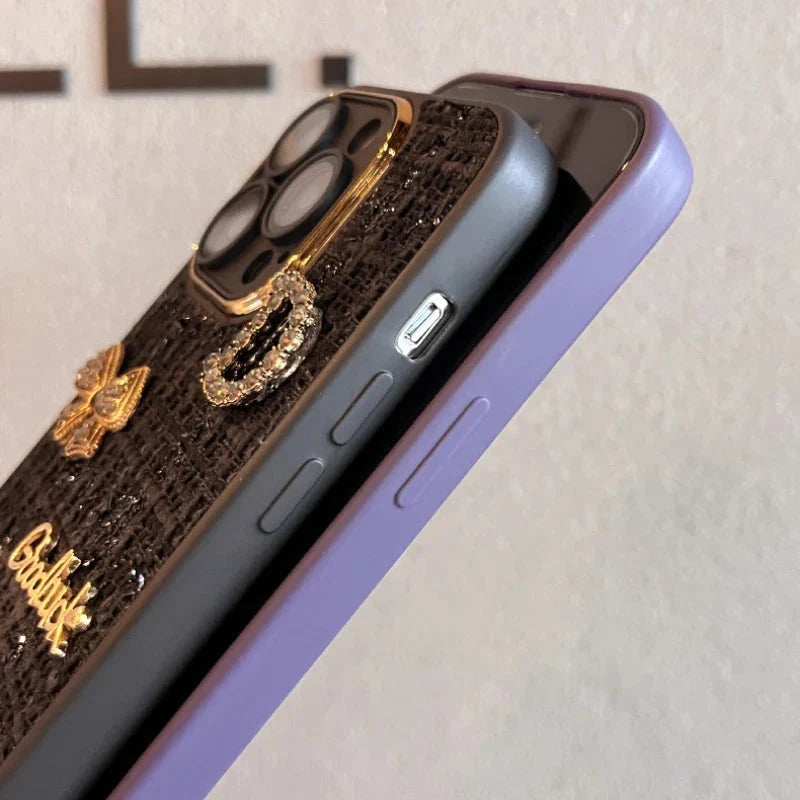 Bear Bling Cloth Texture Case