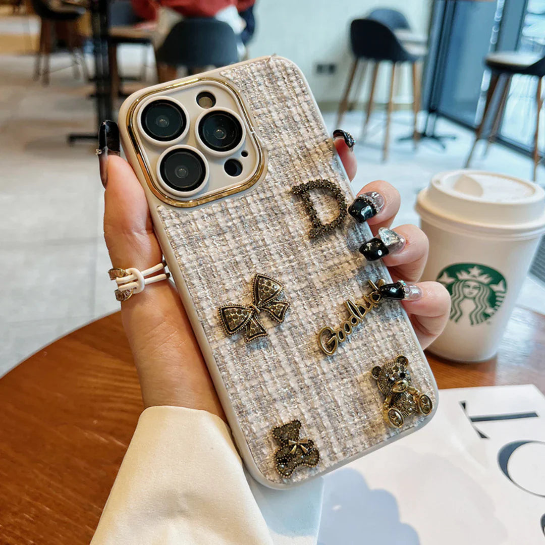 Bear Bling Cloth Texture Case