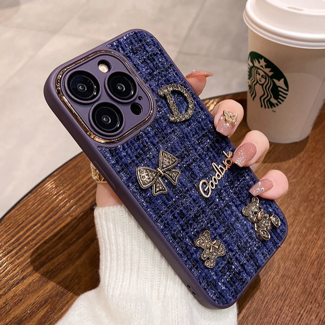 Bear Bling Cloth Texture Case