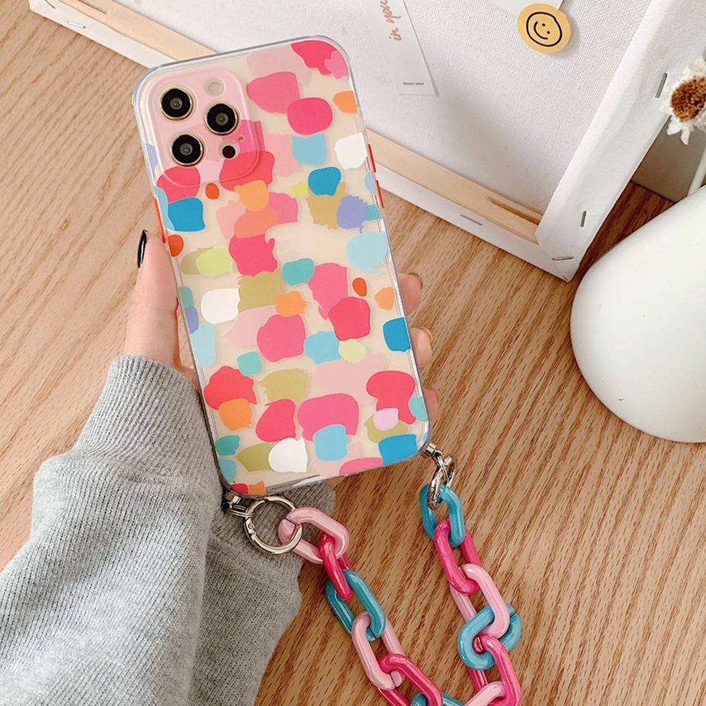 Colorful Graffiti Case with Chain Bracelet