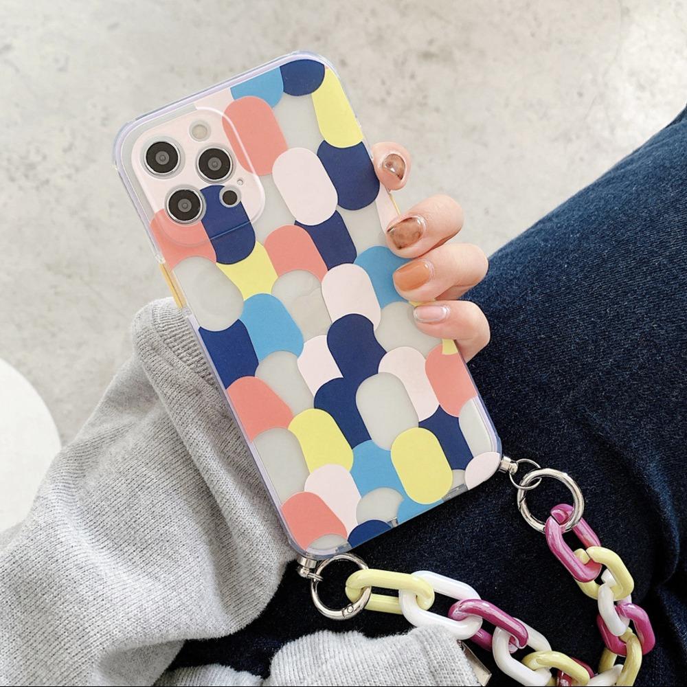 Colorful Graffiti Case with Chain Bracelet