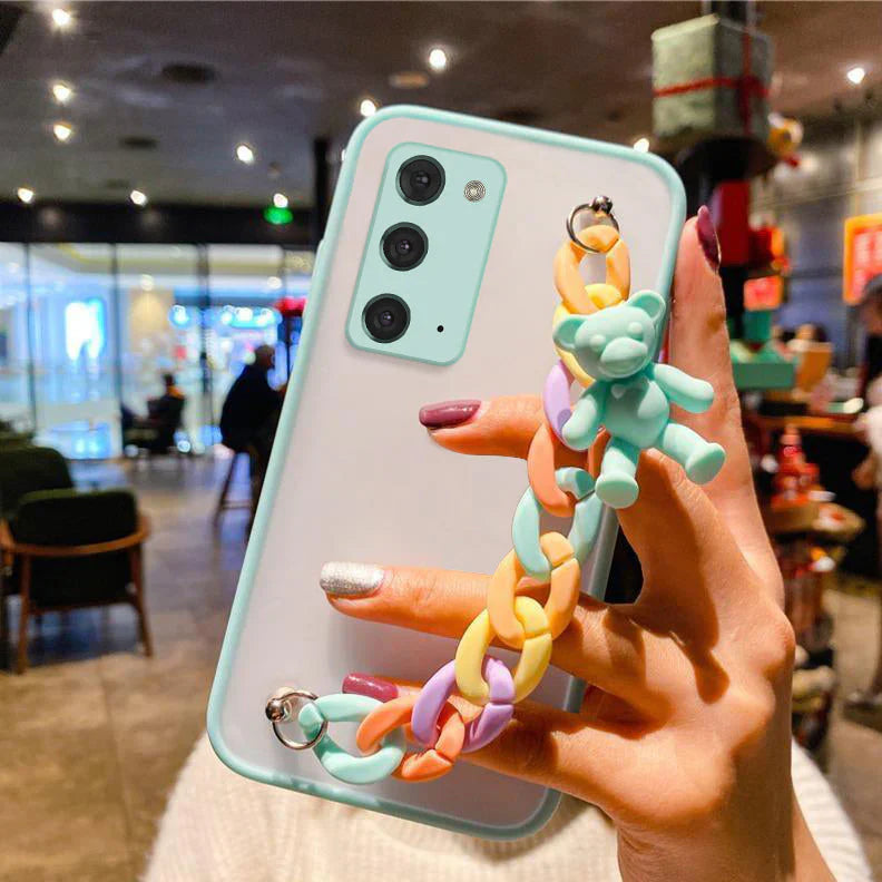 Cute 3D Bear Bracelet Shockproof Case - Samsung