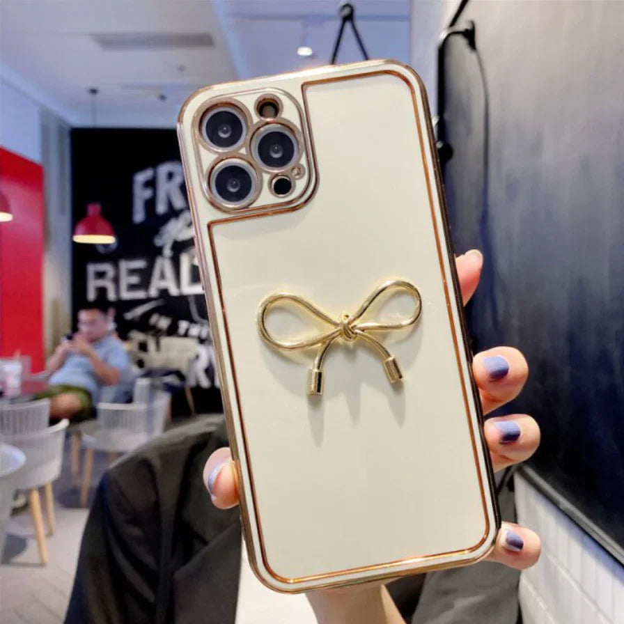 Luxury Plating 3D Bow Silicone Soft Case