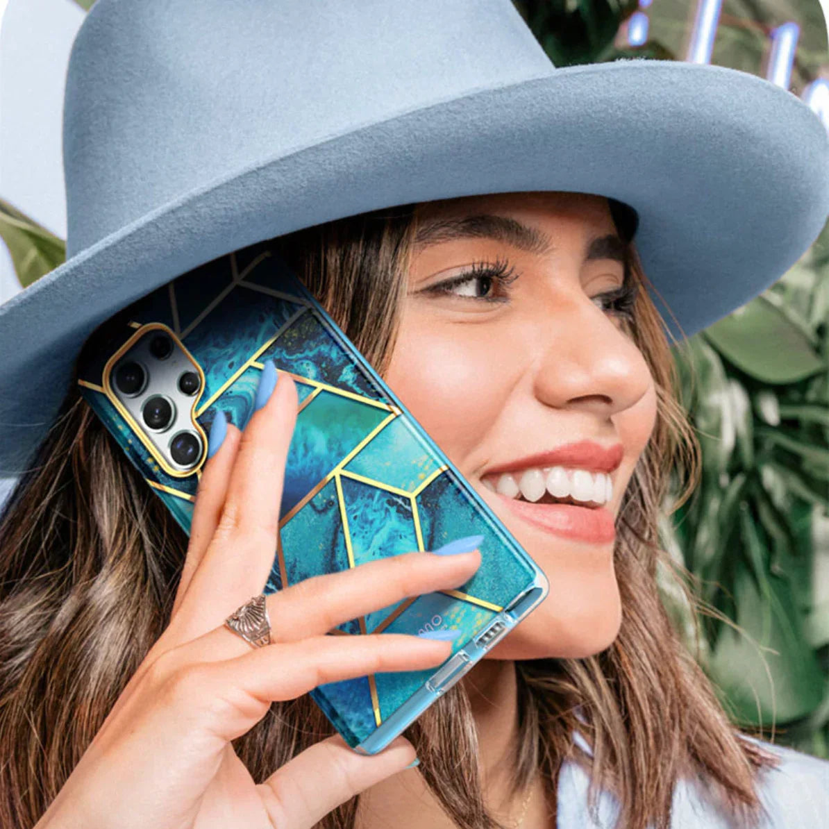 Glitter Marble Pattern Protective Case - Samsung