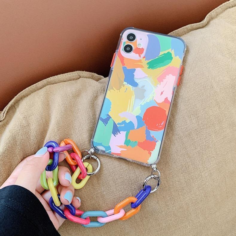 Aesthetic Artsy Painted Soft TPU Case with Bracelet