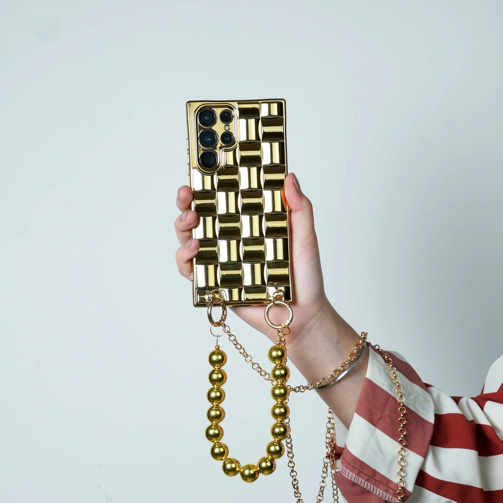 Lanyard Metal Beads Bracelet Case - Samsung