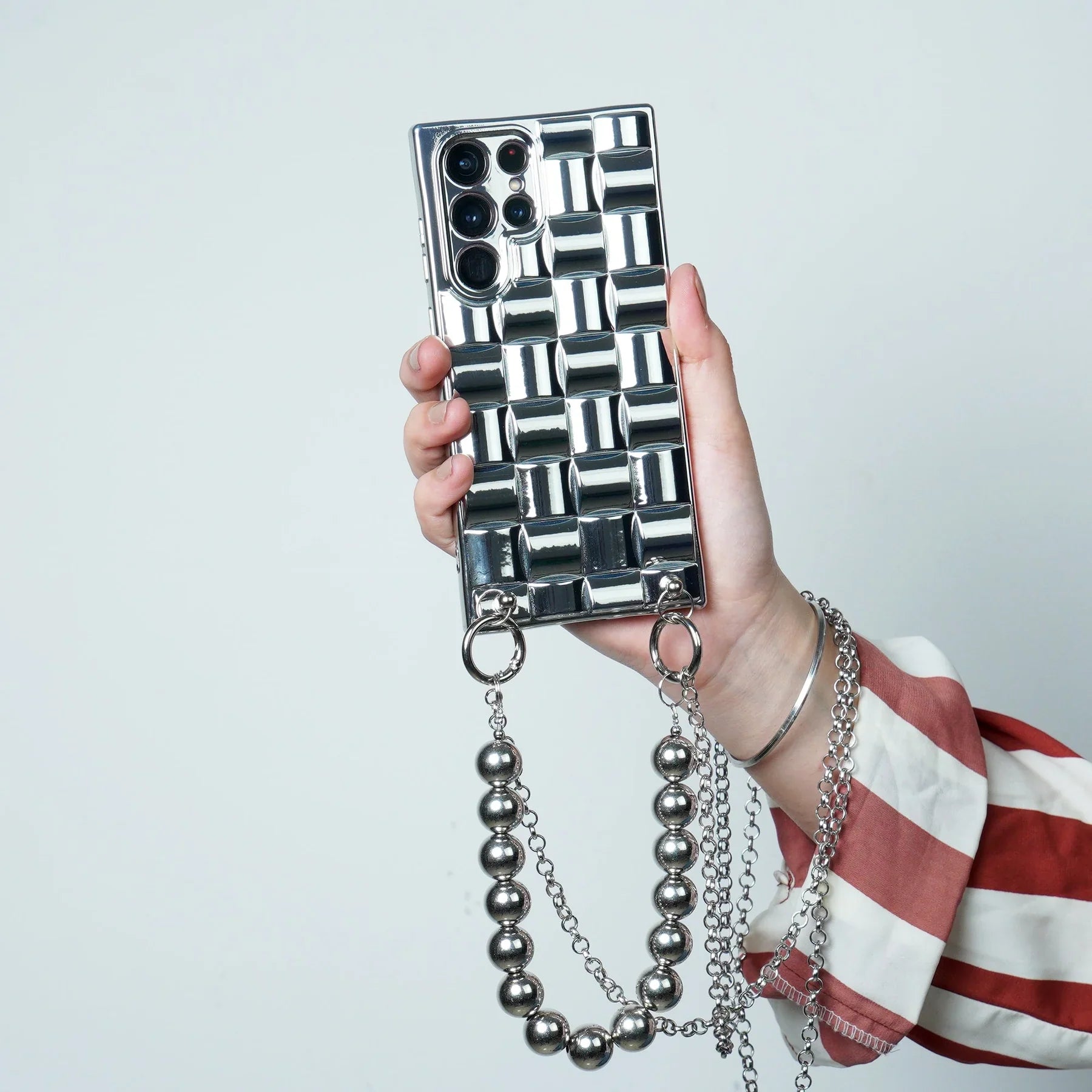 Lanyard Metal Beads Bracelet Case - Samsung