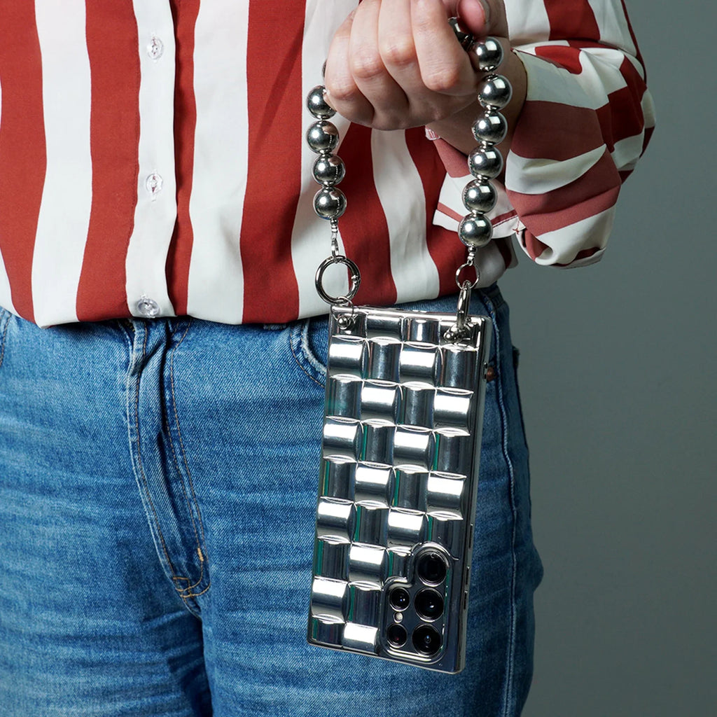Lanyard Metal Beads Bracelet Case - Samsung