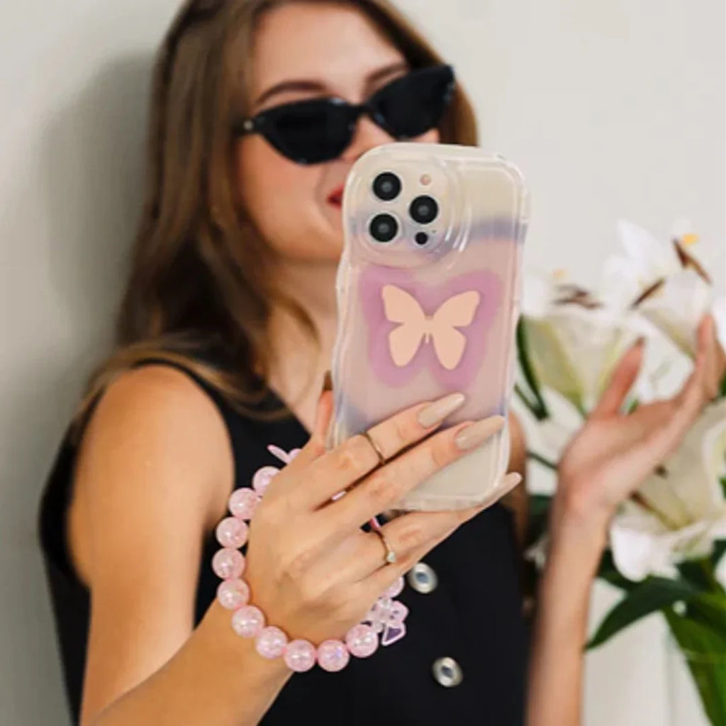 Butterfly Dreamwave Phone Case With Bracelet
