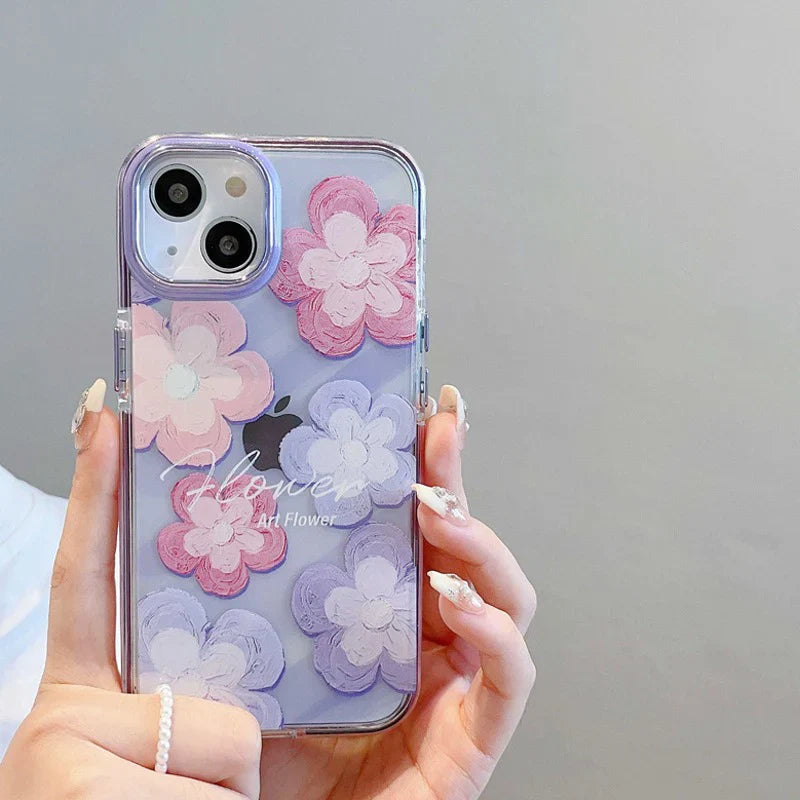 Fresh Oil Painting Floral Flowers Case