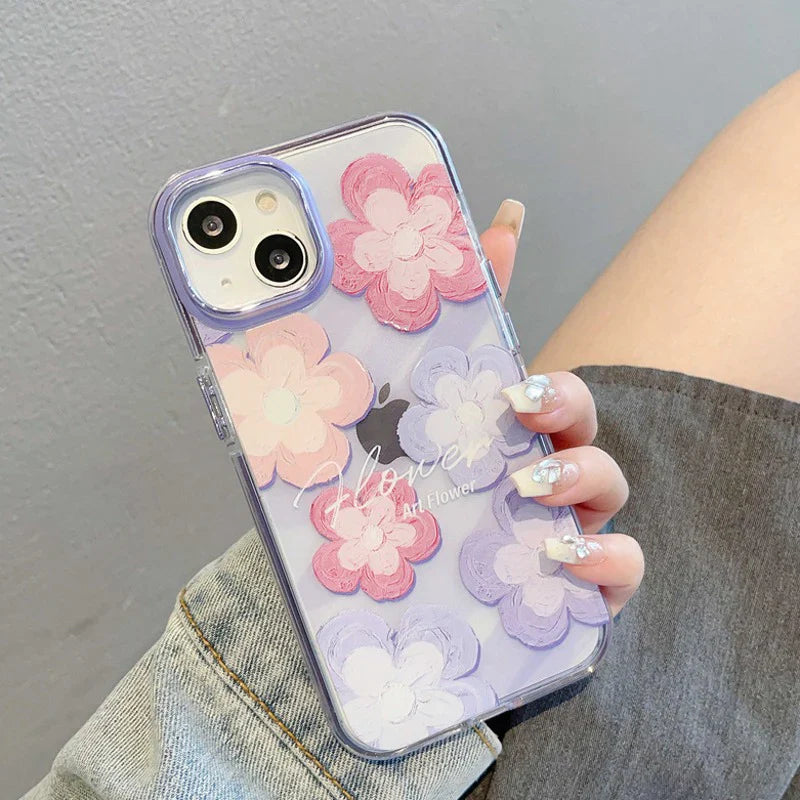 Fresh Oil Painting Floral Flowers Case