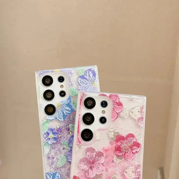 Luminous Glowing Glitter Flower Case - Samsung