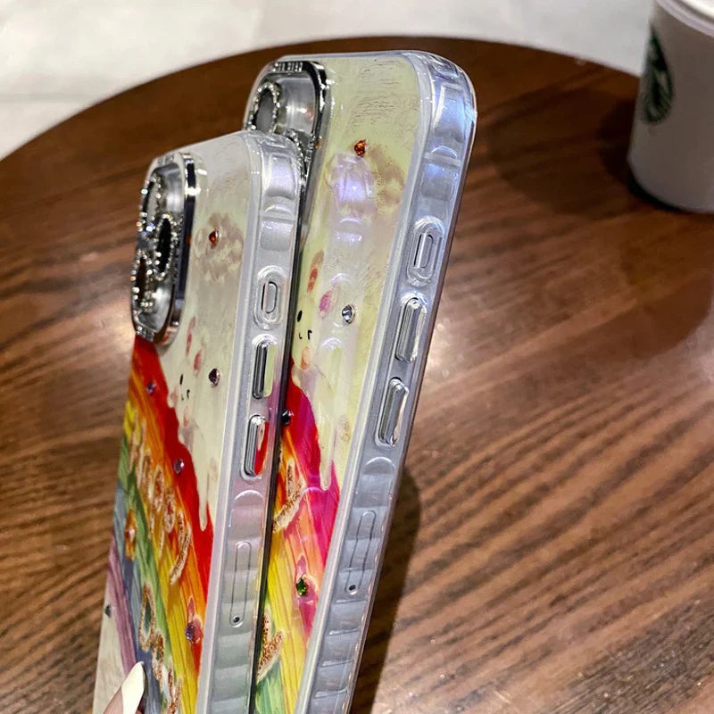 Rainbow Rabbit Oil Painting Case