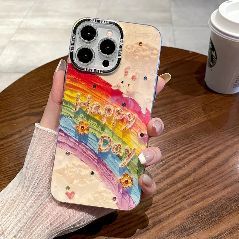 Rainbow Rabbit Oil Painting Case