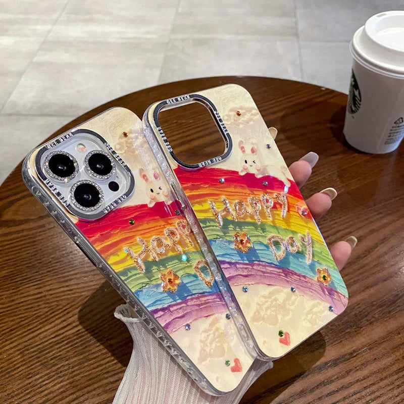 Rainbow Rabbit Oil Painting Case