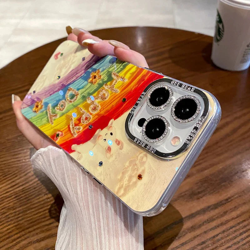 Rainbow Rabbit Oil Painting Case