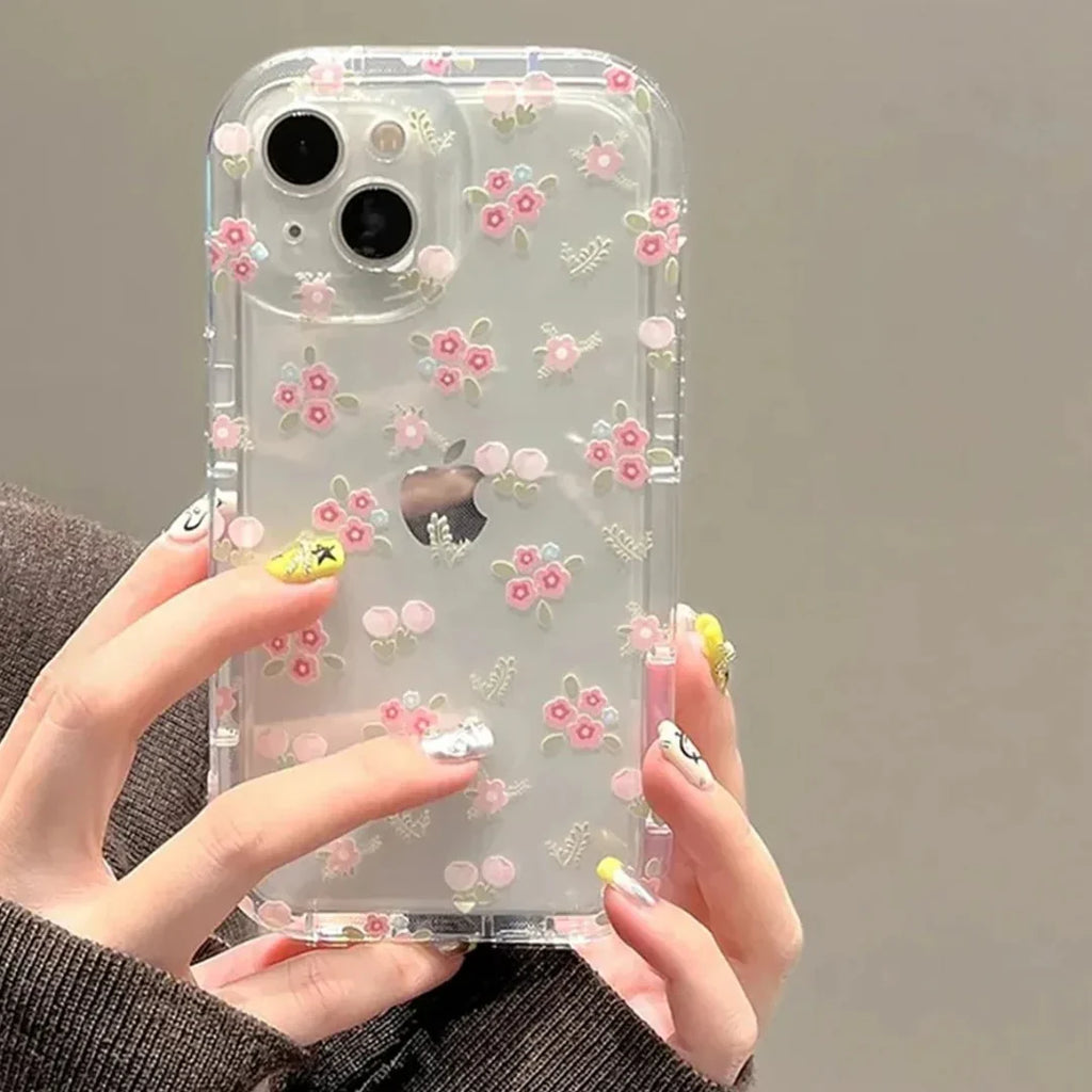 Cute Korean Floral Phone Gripper Case