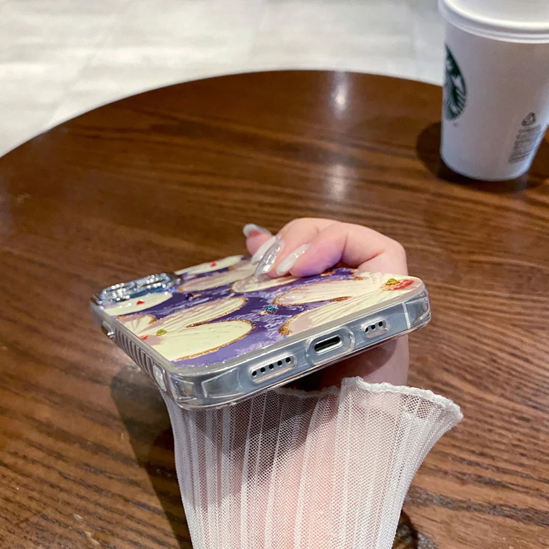 Oil Painting Rhinestone Bloom Case