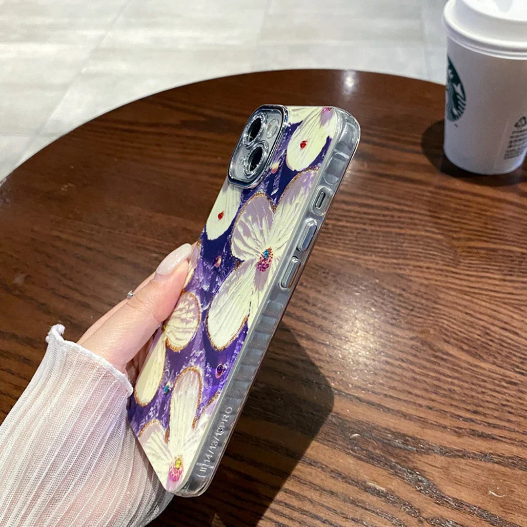 Oil Painting Rhinestone Bloom Case