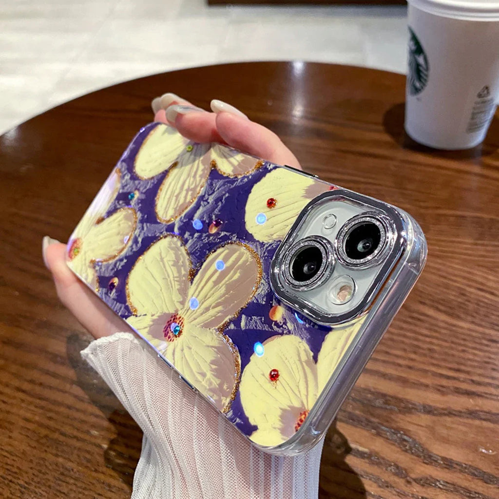 Oil Painting Rhinestone Bloom Case