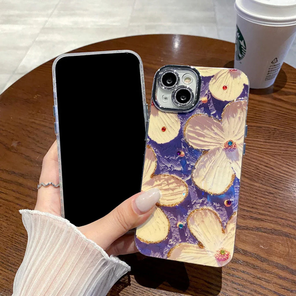 Oil Painting Rhinestone Bloom Case