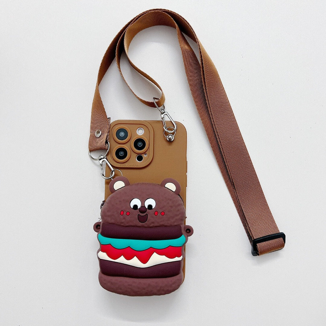 Lovely Cartoon Wallet Phone Case