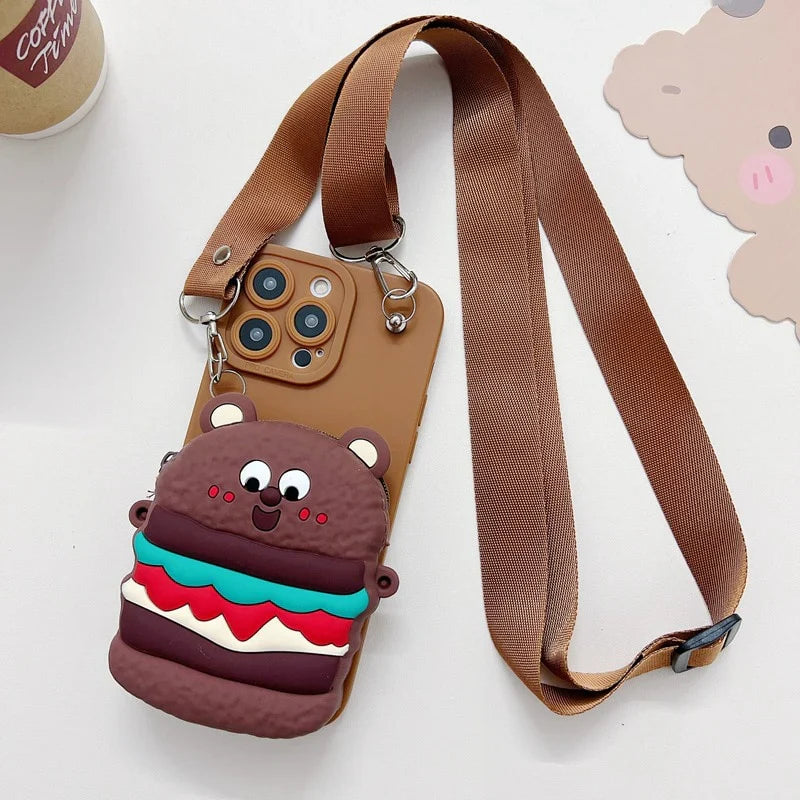 Lovely Cartoon Wallet Phone Case