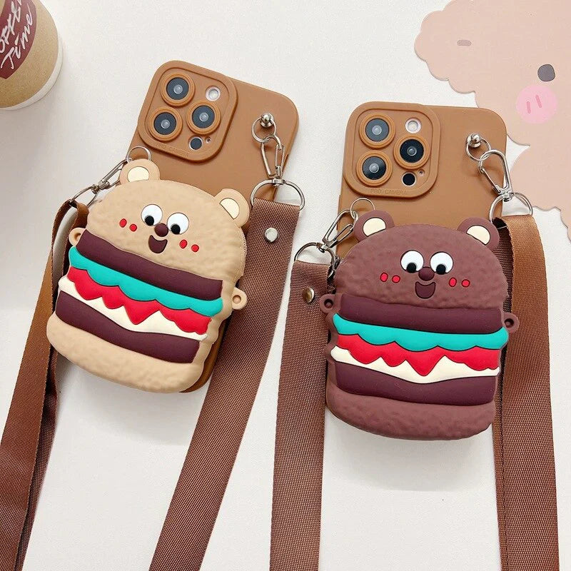 Lovely Cartoon Wallet Phone Case