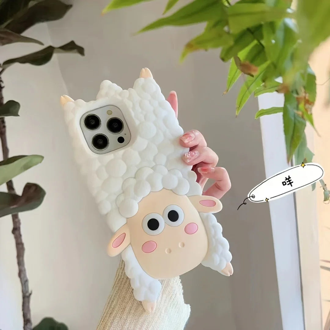 3D Cartoon Woolly Wonder Sheep Case