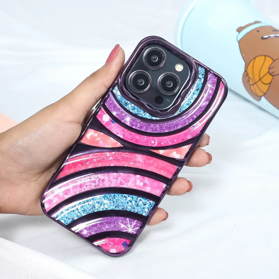 Glow Wave Electroplated Ripple Phone Case