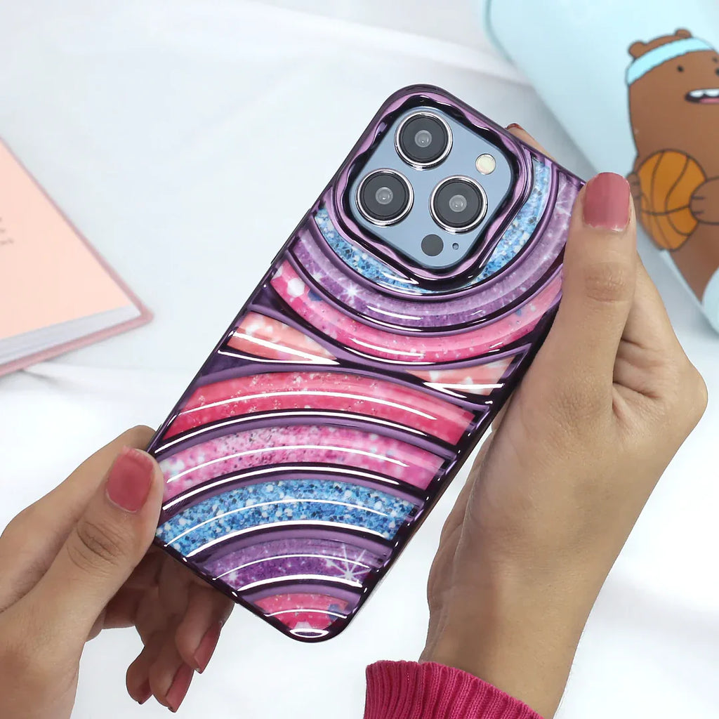 Glow Wave Electroplated Ripple Phone Case