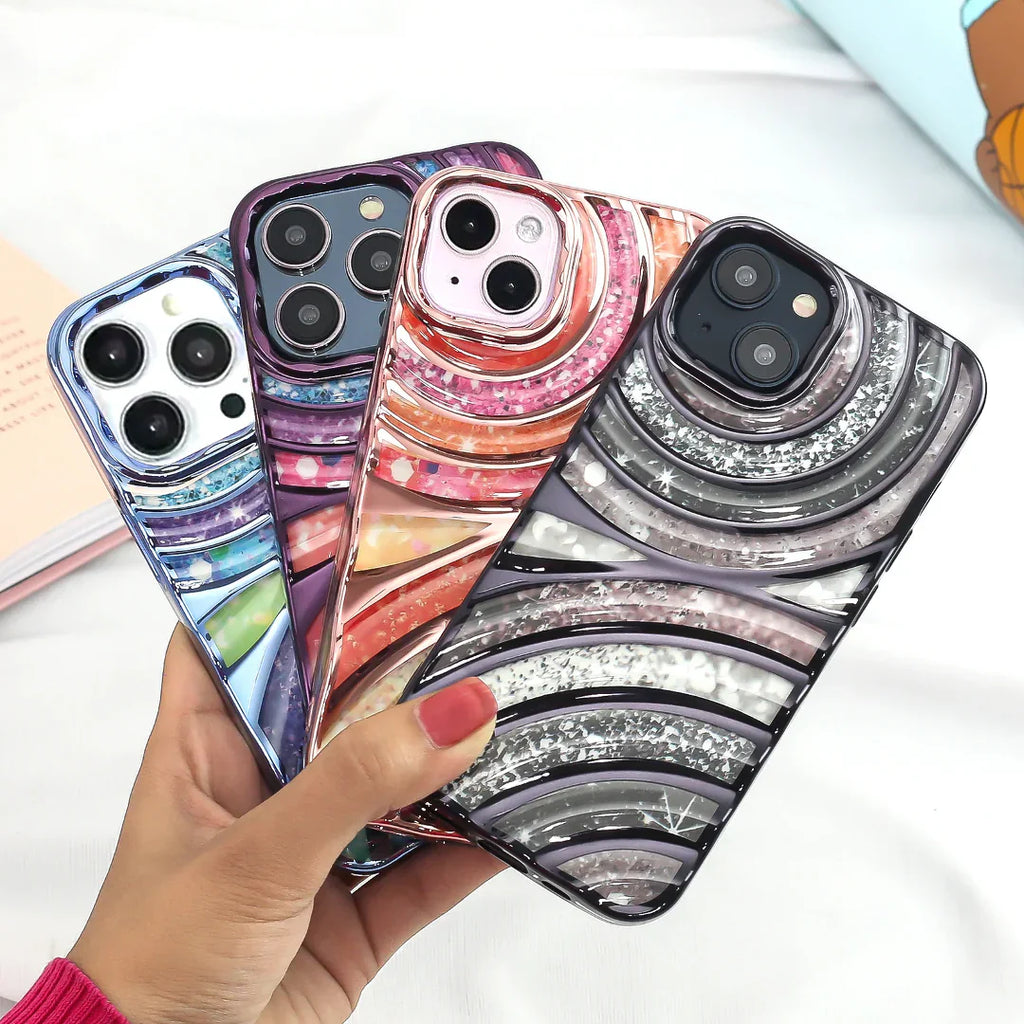 Glow Wave Electroplated Ripple Phone Case