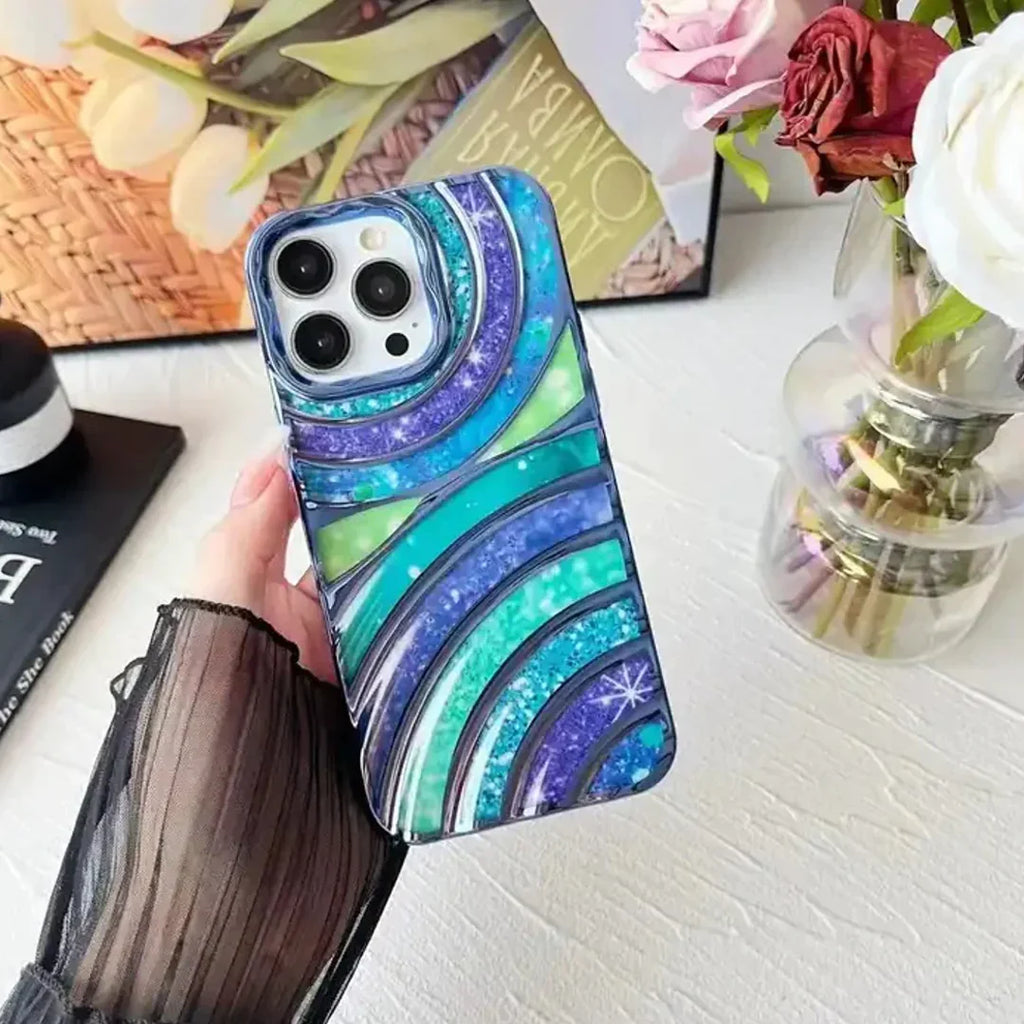 Glow Wave Electroplated Ripple Phone Case