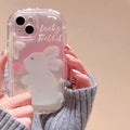 Furry Elegance Rabbit Tail Phone Case With Airpods Case