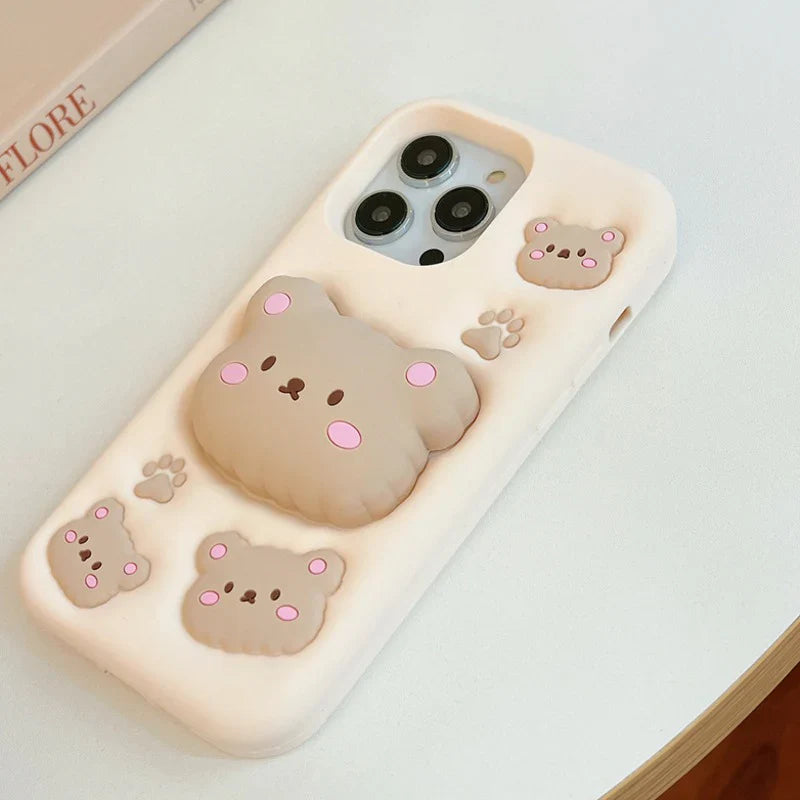 Cozy Bear Embrace Phone Gripper Case