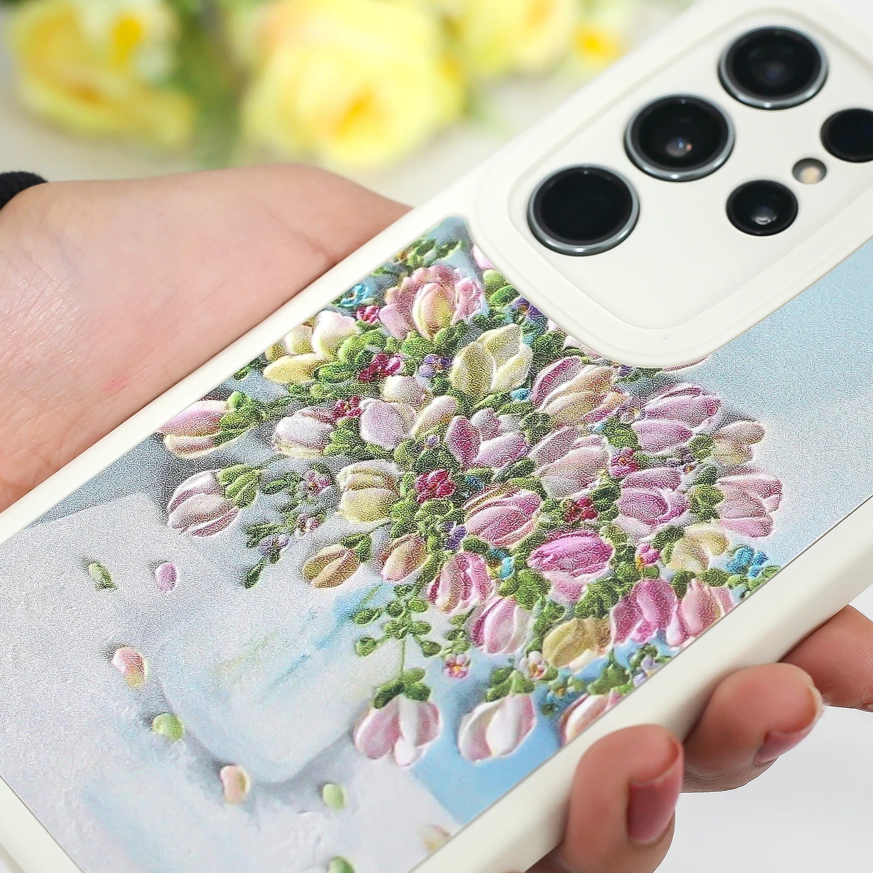 Blossom Fantasy Oil Canvas Case - Samsung