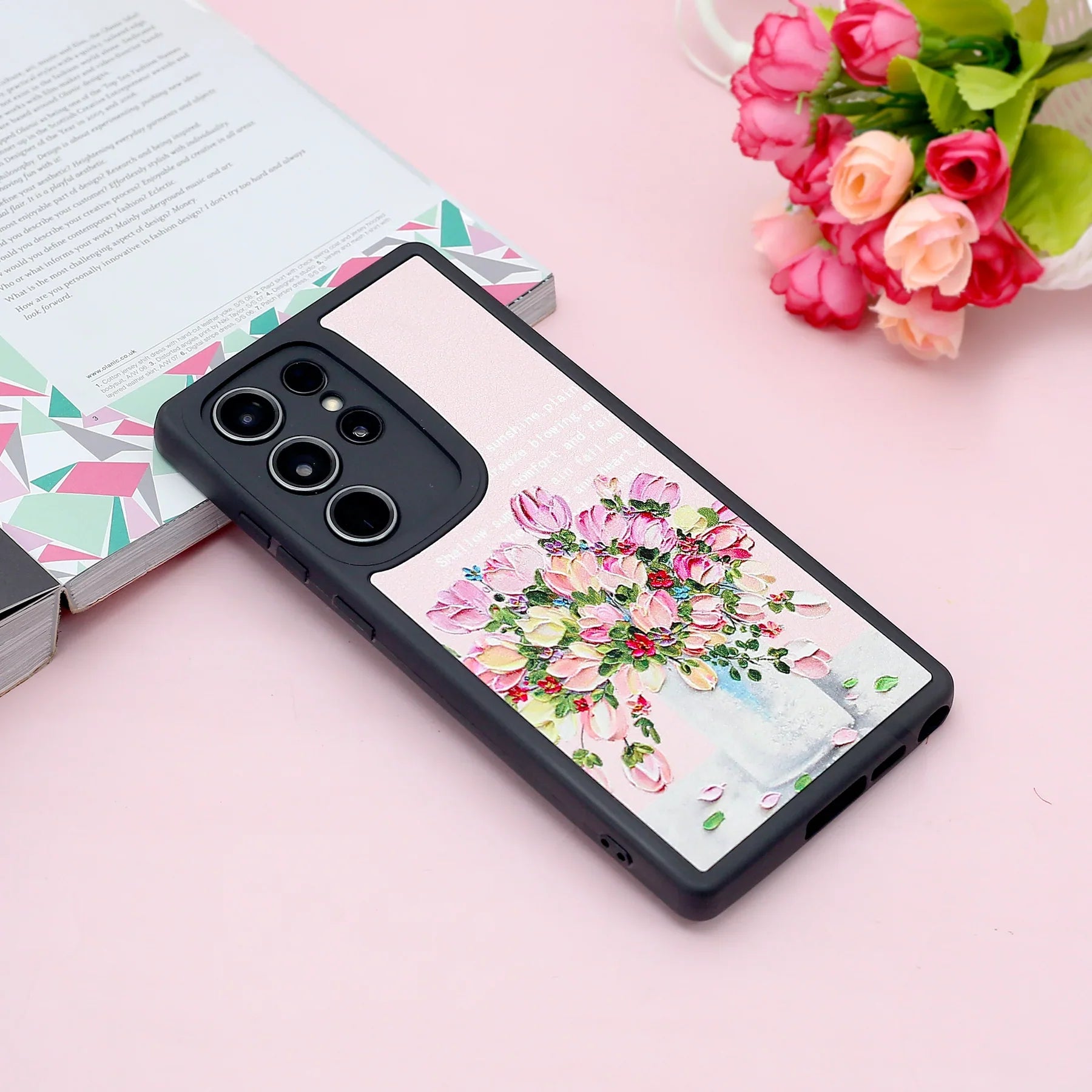 Nature Canvas Painted Flower Petals Case - Samsung