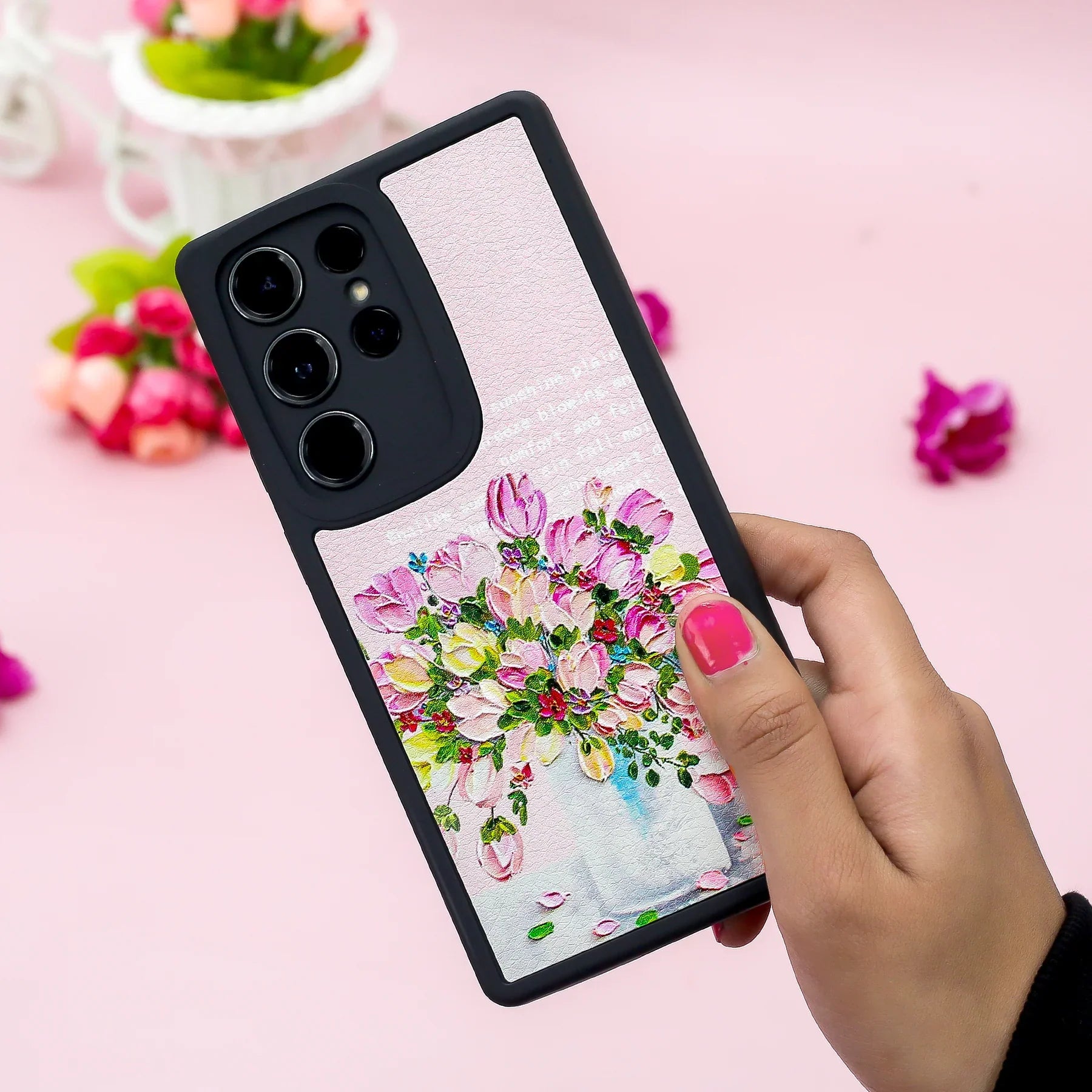 Nature Canvas Painted Flower Petals Case - Samsung