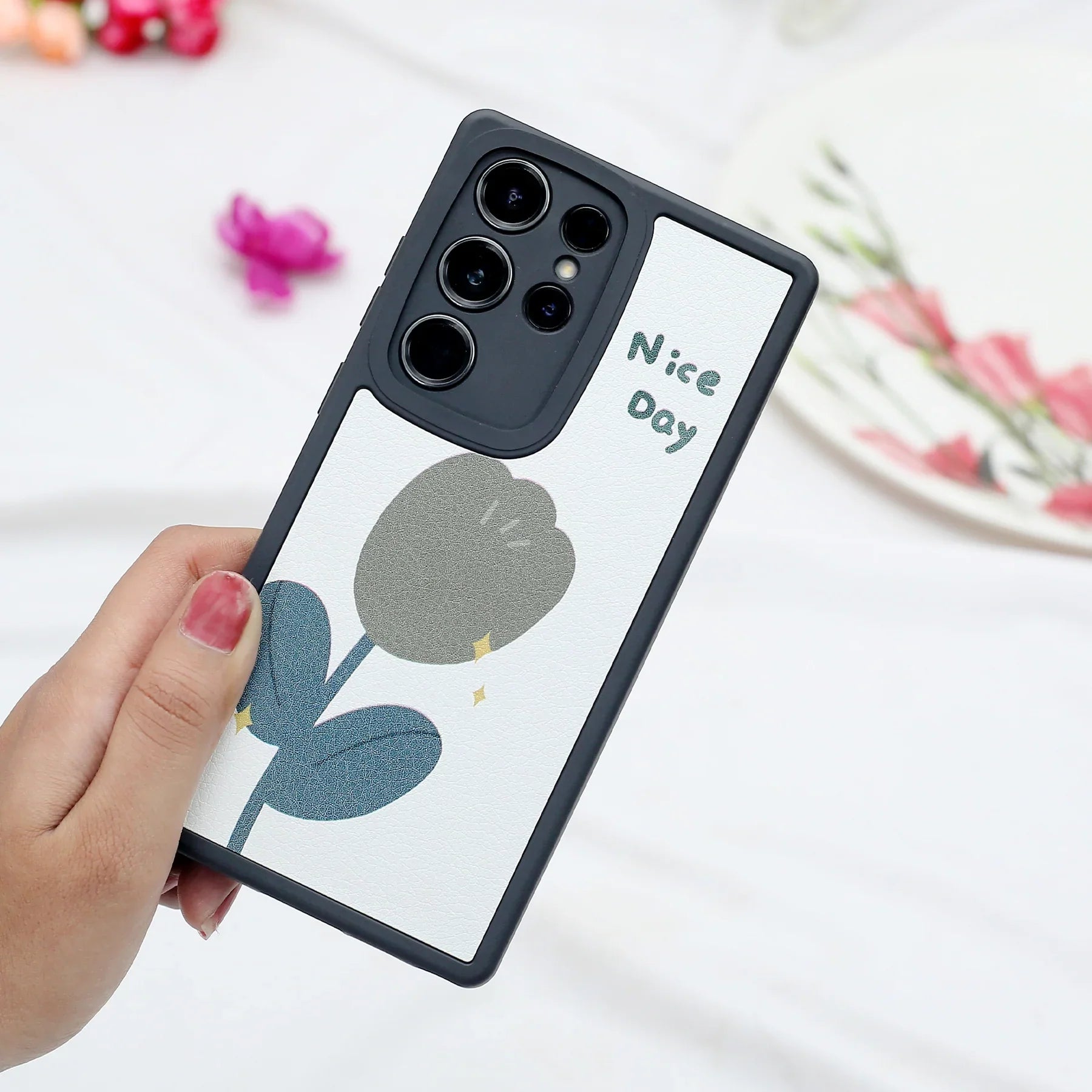Playful Floral Pattern Phone Case - Samsung