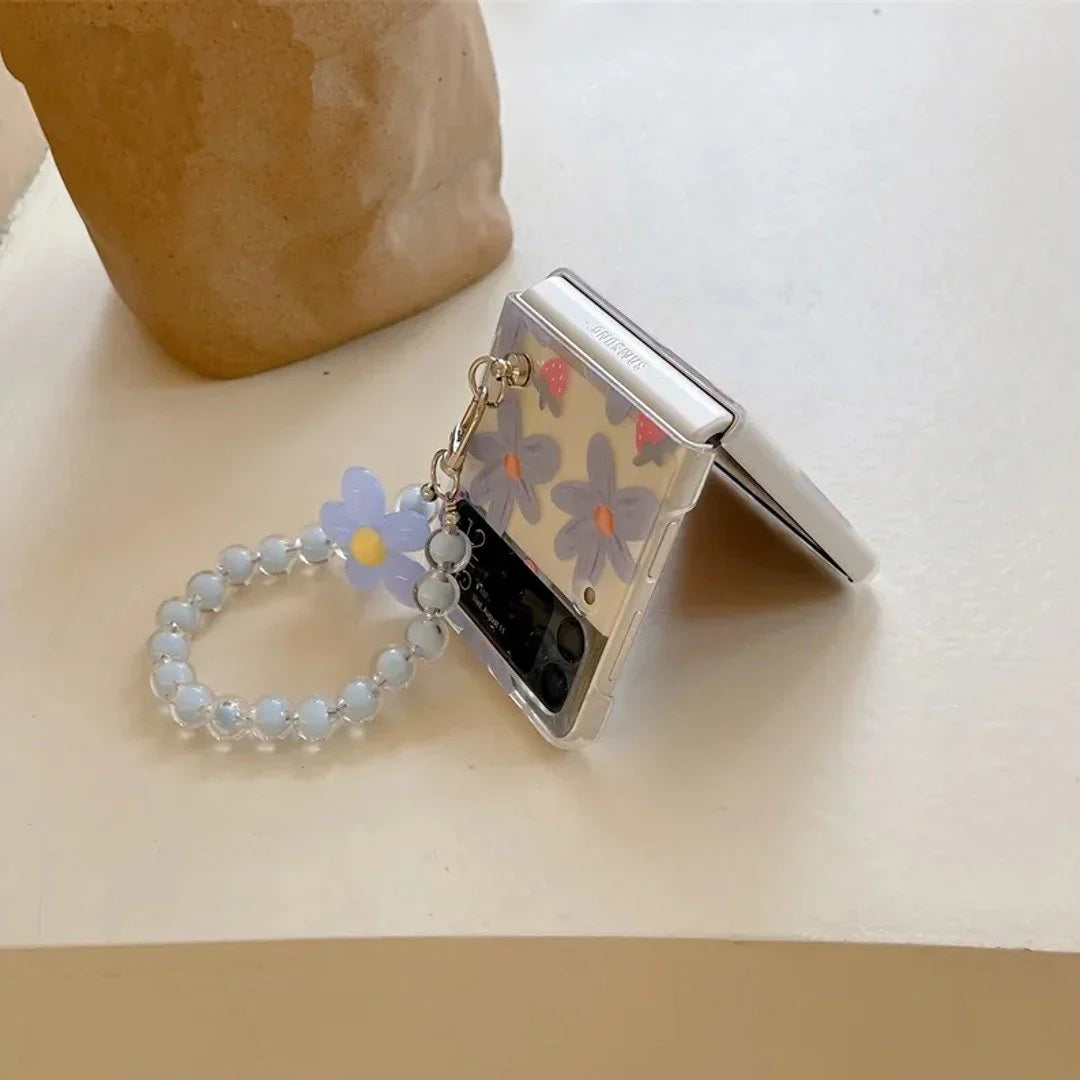 Pearly Petal Bracelet Charm Phone Case - Samsung
