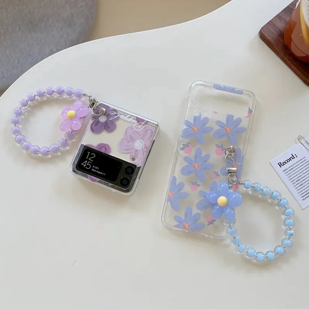 Pearly Petal Bracelet Charm Phone Case - Samsung