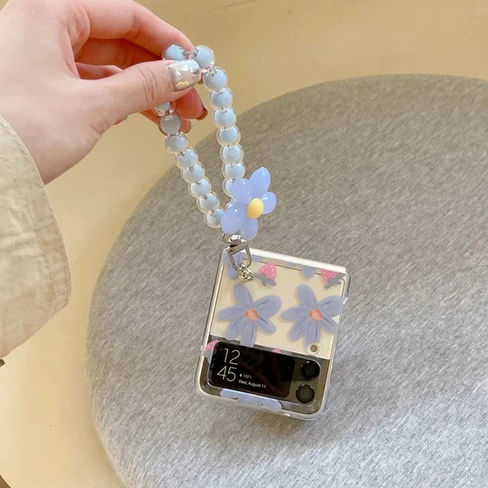 Pearly Petal Bracelet Charm Phone Case - Samsung