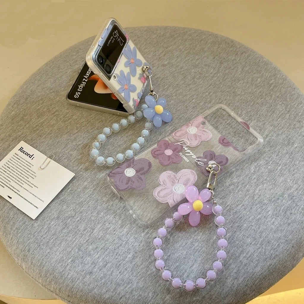 Pearly Petal Bracelet Charm Phone Case - Samsung